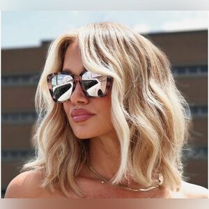 ☀️ NEW Diff Becky II Himalayan Tort Taupe Mirror Polarized Sunglasses